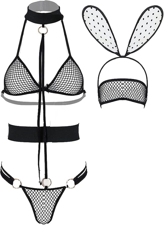 IEFIEL Body Sexy de Lencería Erótica para Mujer Babydoll de Malla