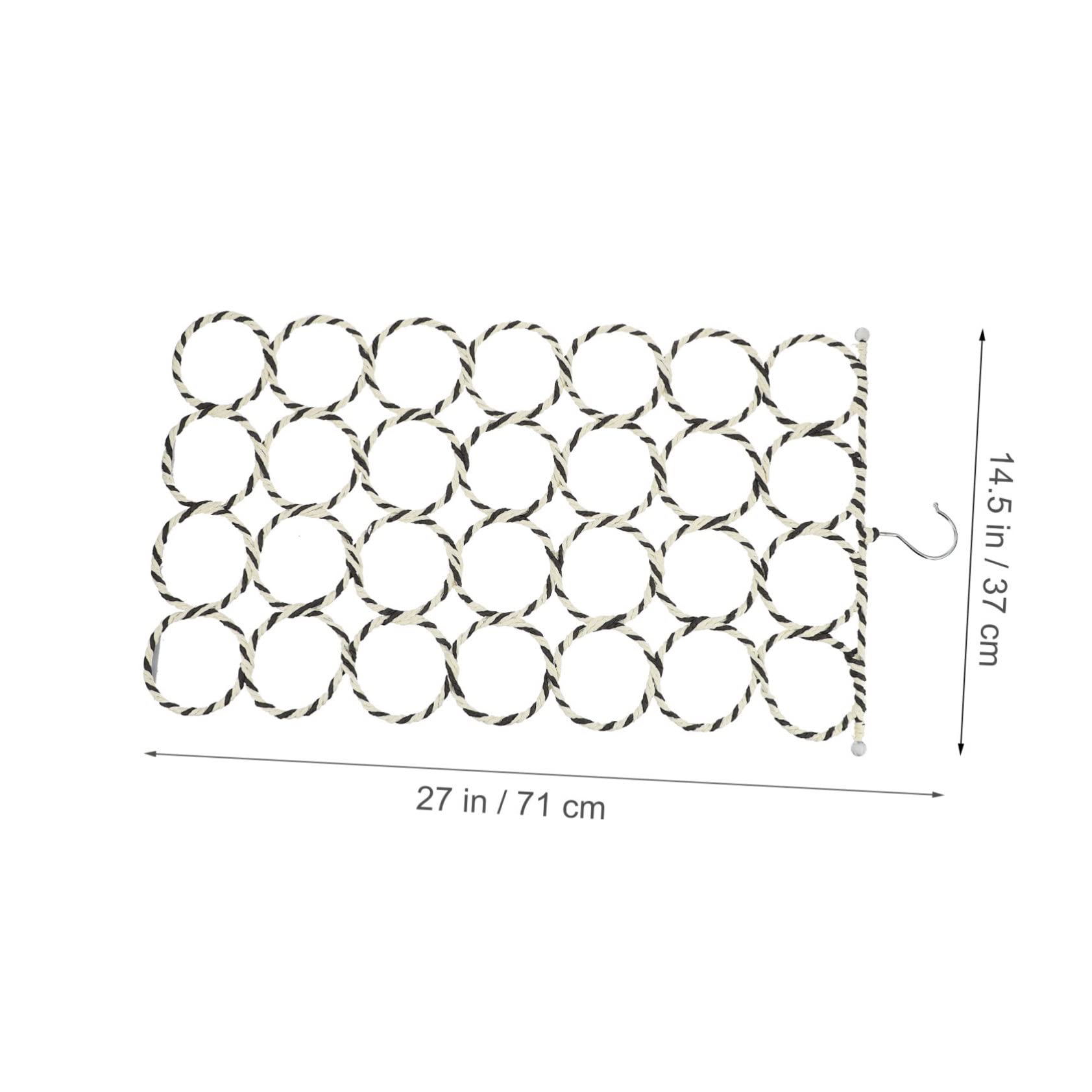 TOPPERFUN Scarves Display Stand Paper Rattan Hanger Scarf Rack Holding Ring Random Color