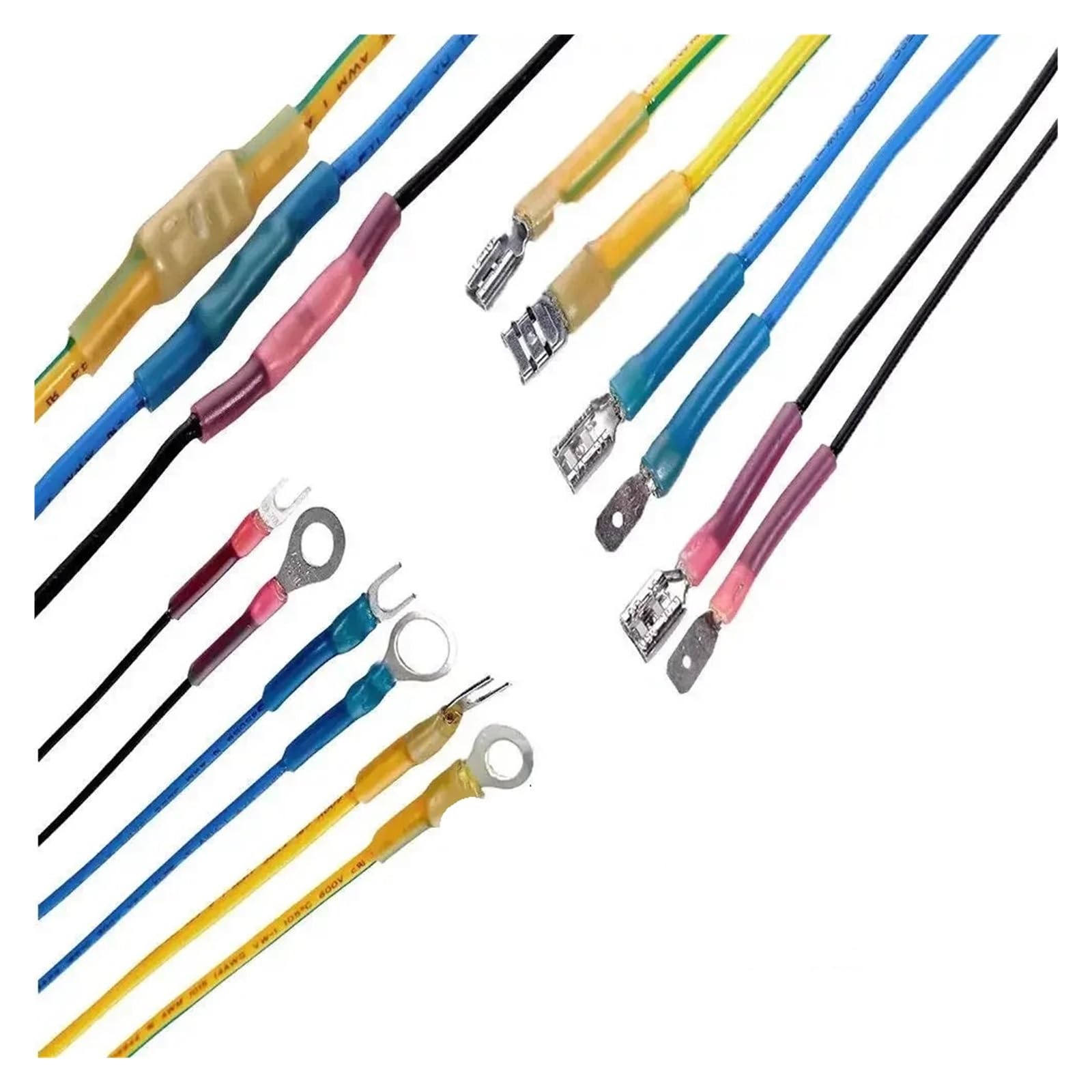 ICXLPMC 250pcs Heat Shrink Solder Wire Connectors Insulated Crimp Terminal Marine Automotive Seal Electrical Terminals Set