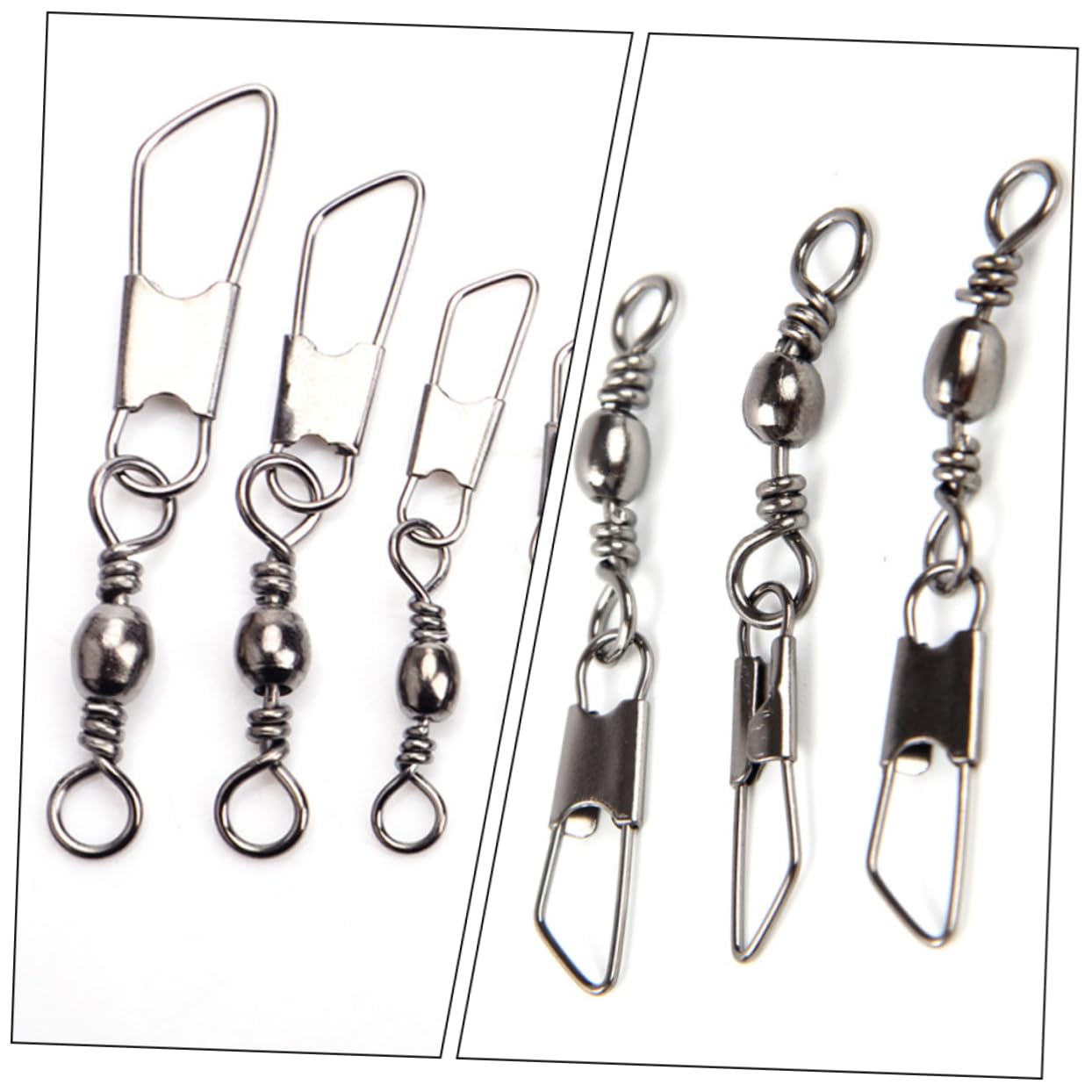 UKCOCO Anello da Pesca A Otto Caratteri Perno per Lenza da Pesca Girella per Attrezzatura da Pesca Connettore per Pesca Gancio Moschettone da Pesca Girelle da Pesca Anelli