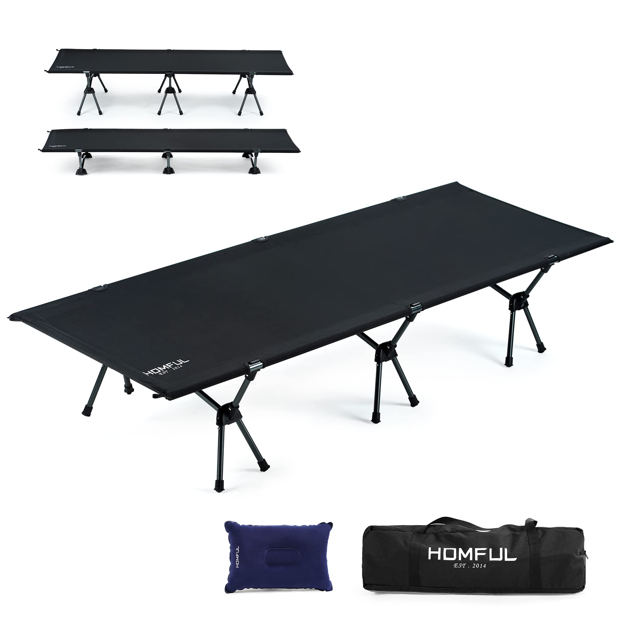 HOMFUL Camping Cot Lightweight Cot 75 inch Backpacking Cot Aluminum Compact Portable Cot