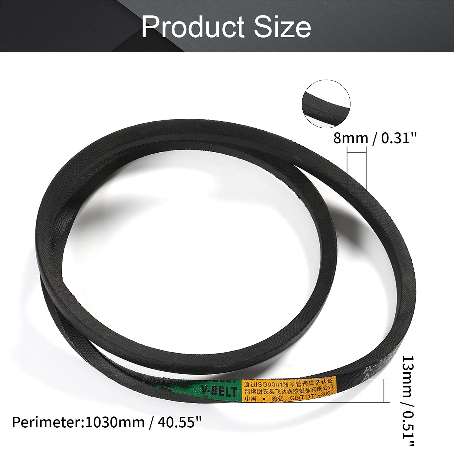 Othmro A-1030 Drive V Belt Inner Girth Industrial Power Rubber Transmission Belt Mower Belt Drive for Replacement Upper Transmission Triangle Rubber Lawn Industry Deck 1030mm/41