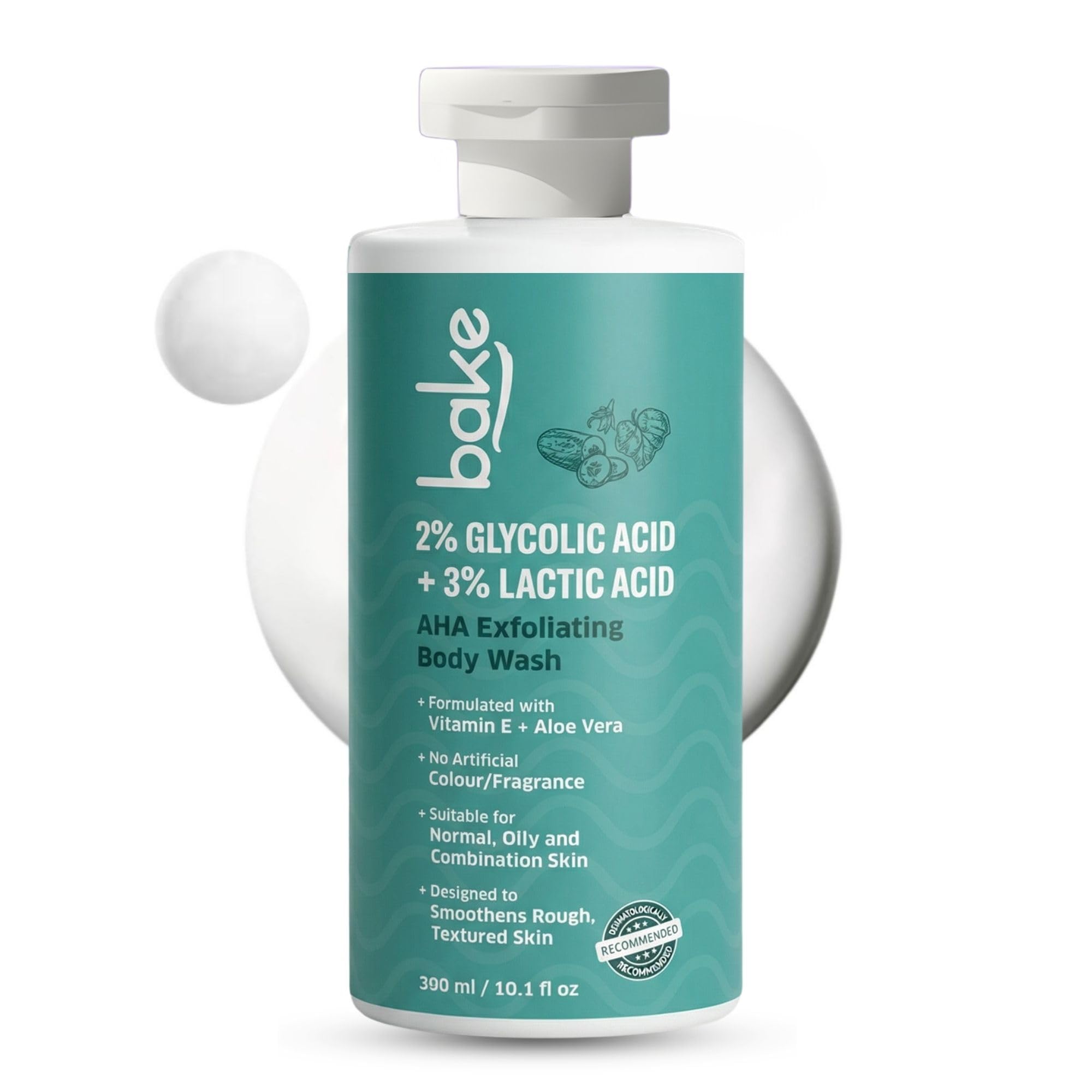 BAKE 2% Lactic & Glycolic Acid Body Wash for Tan Removal, Strawberry & Uneven Skin | Anti-Bacterial & Inflammatory | For Dry, Rough & Bumpy Skin | For Women & Men | 250ml-image-43