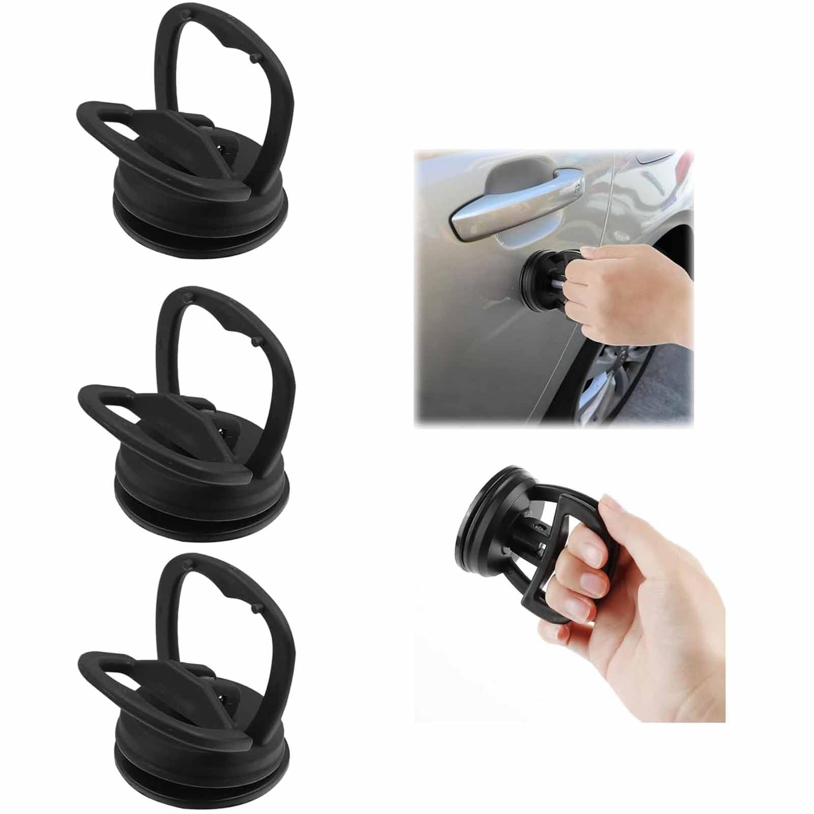 3Pcs Car Dent Remover Puller, Small Suction Cup Dent Puller Kit for Vehicle Body Repair, Emergency Dent Removal Tool Set for Cars, Black-image-34