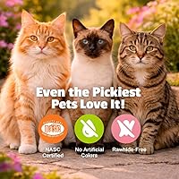 Vista 8 de Pet Naturals Bola de pelo para gatos con Omega 3, sabor a pollo, 160 masticables – Puede ayudar a eliminar las bolas de pelo y controlar el exceso