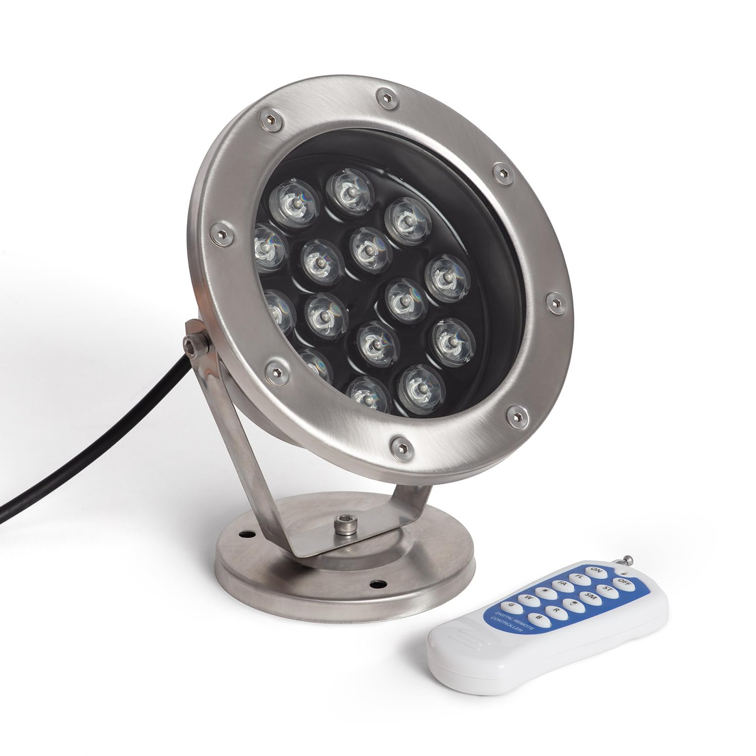 LEDKIA Foco Sumergible LED RGB 15W Superficie 24V DC IP68 RGB