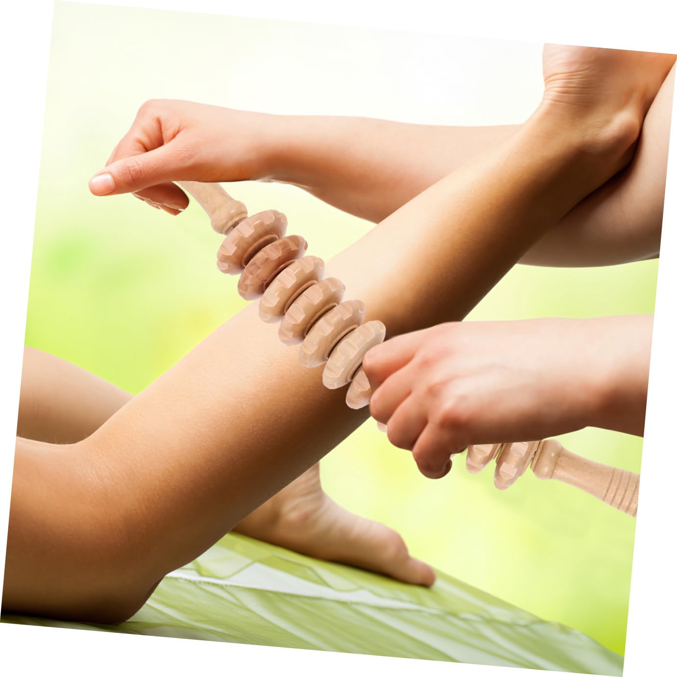 Massaggiatore Corporeo 3 in 1 in Legno Kit per Massaggi Linfatici e Drenanti Strumenti Compatti per Massaggiare Corpo per Chi Soffre di Gambe Scomode