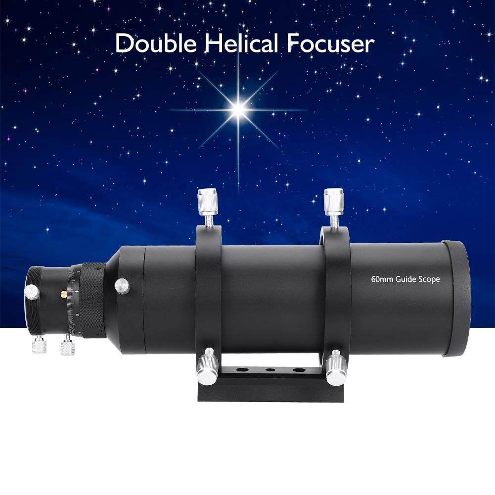 Cannocchiale da ricerca 60mm con lunghezza focale 240mm Focalizzatore in lega di alluminio con doppio focalizzatore elicoidale e staffa per telescopio astronomico