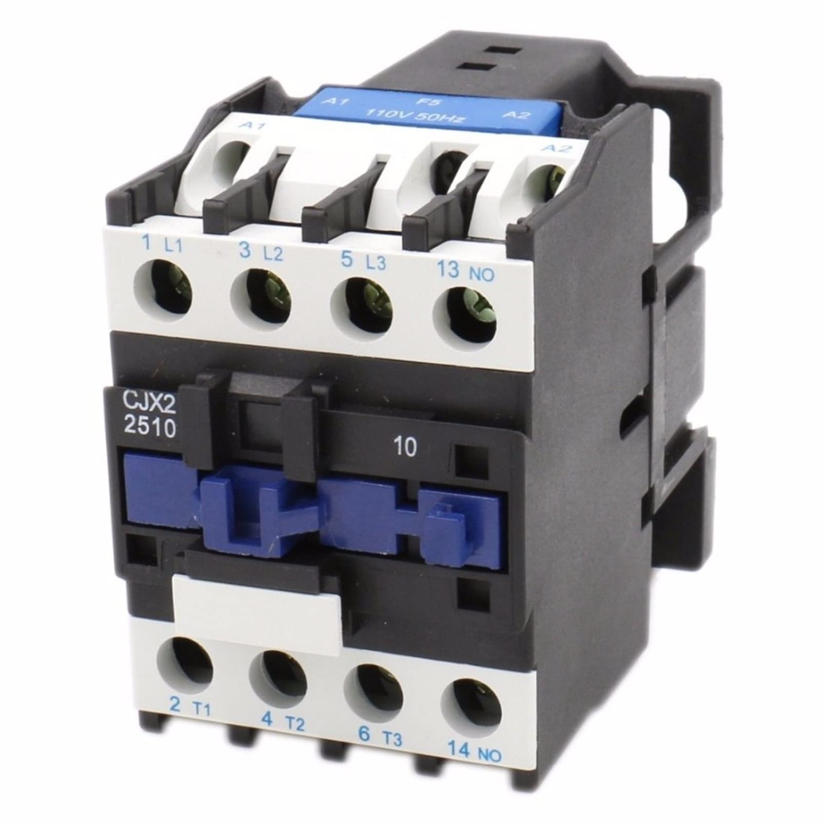 Schütz CJX2-2510 Wechselstrom-Motorschutzrelais, 3-phasig, 25 A, 3-polig, 1 Schließer, 24 V AC, 36 V, 380 V, 220 V Spulenspannung, Motor – Magnetkontakte, 35 mm DIN-Schiene(Ac110v)