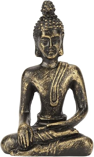 Miniatura 8 de Juego de velas de Buda con Buda de resina, soporte de candelita de cristal, barra de incienso y soporte, piedras decorativas para decoración del