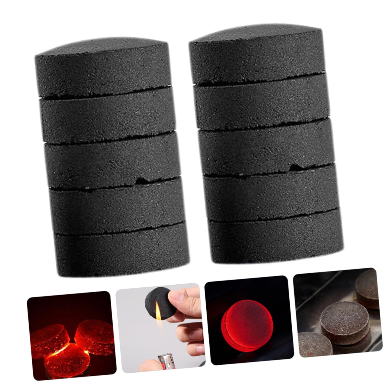 BESTonZON 5 Set Carbonella per Barbecue Carbonella Naturale per Strumento per Accendere E Riscaldare Casa 10 Pezzi * 5