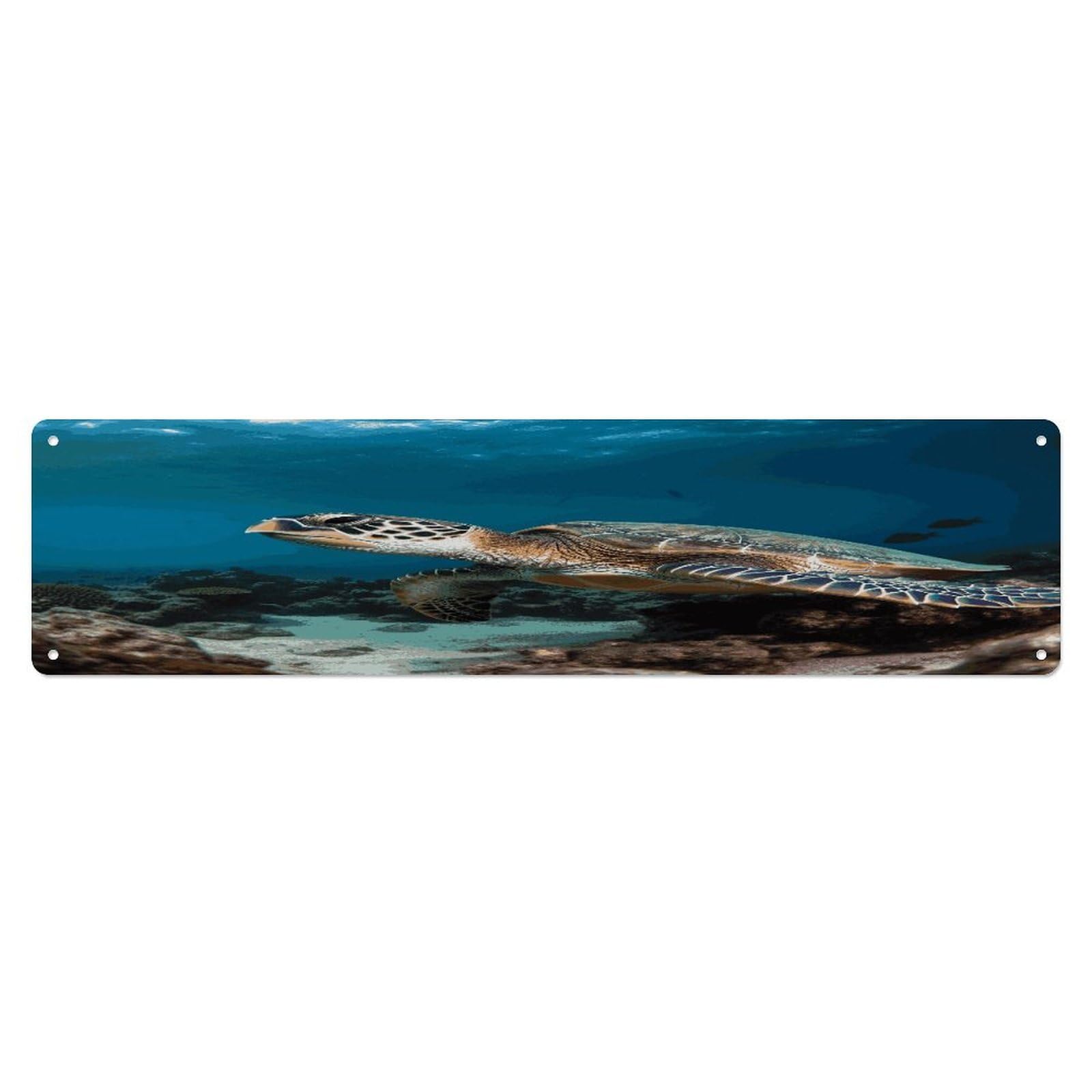 Adfgyerh Style Sea Turtle Wall Decor Aluminum Waterproof. Plaque, Practical Gift,Sign 15.7X3.9 Inch Poster,For Home, Office, Business, Garage– Indoor/Outdoor