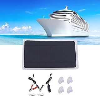 Solar LED Clip Panel, 6W 12V Solarpanel-Ladegerät für Auto, Wohnmobil und Boot, Ultradünn, IP65 Wasserdicht, mit Mobiltelefon-Ladefunktion
