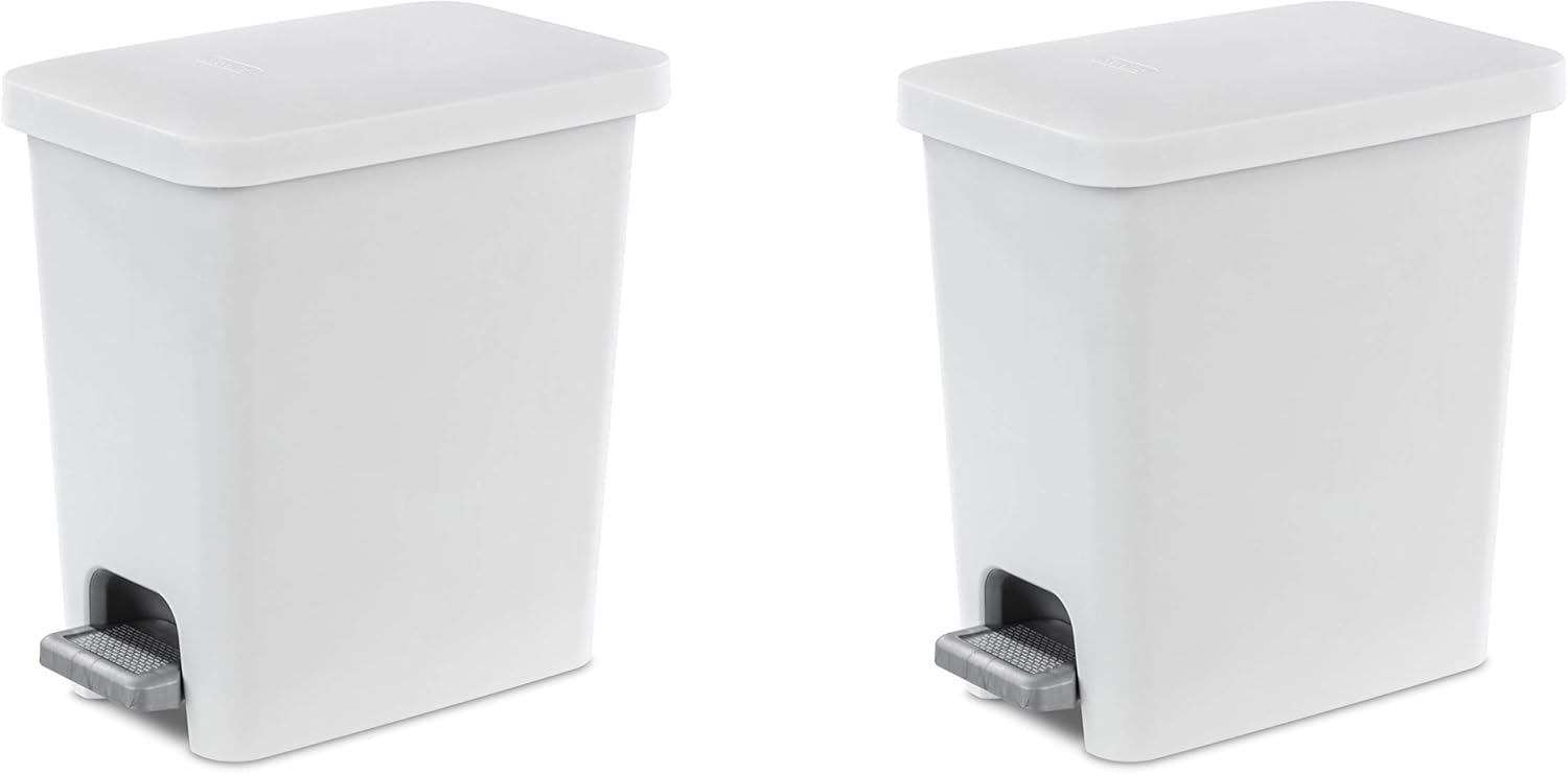 Sterilite Wastebaskets, String, White, 2 Pack Amazon.co.uk Home