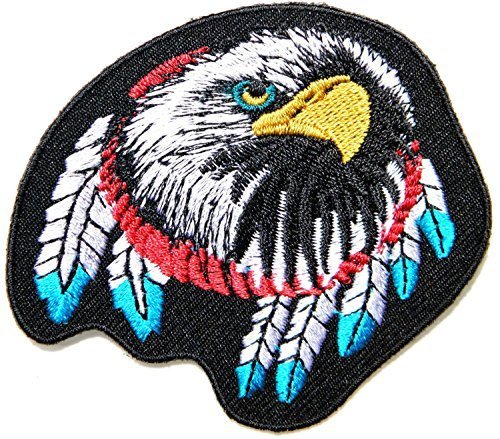 American Native Indian Feather Bald Eagle Hawk Bird Choppers Logo Biker Hog Outlaw Motorcycle Leather Jackets Custom Patches