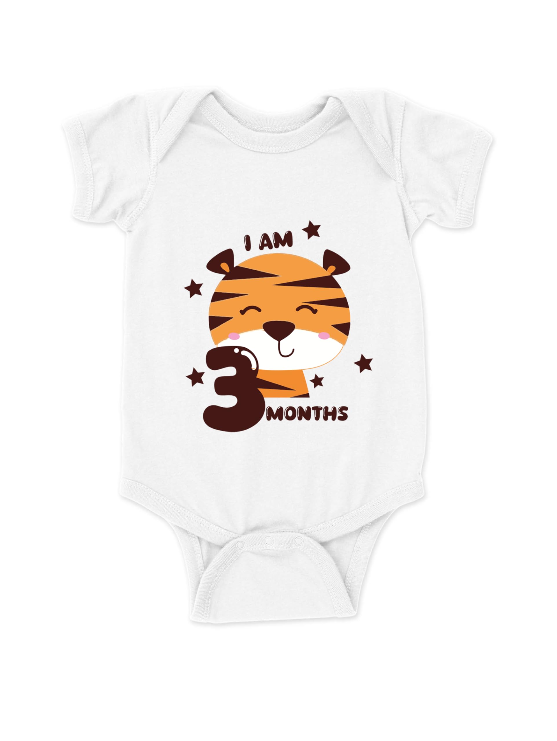 drobe Cotton 3 Month Birthday Print Romper Newborn White Baby Romper for baby girl & baby boy-picture-53