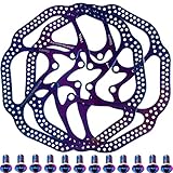 YBEKI Fahrrad Bremsscheibe 160mm 180mm 2 Stück Farbe Fahrrad Bremsscheibe für Rennrad, Mountainbike, MTB, BMX (160mm, Mehrfarbig)