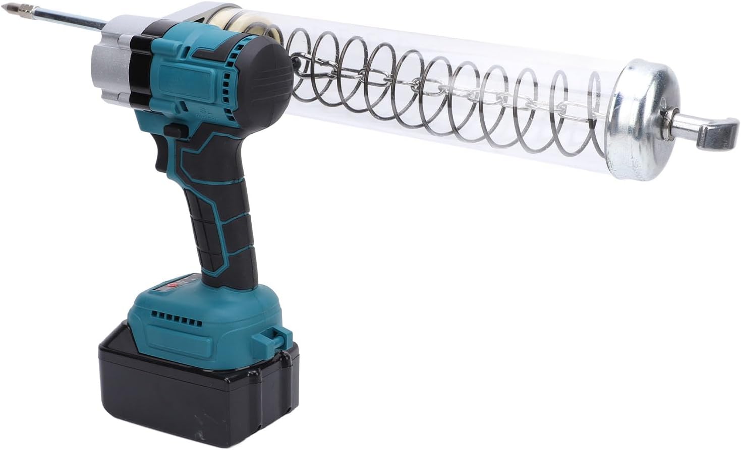 Yunseity Battery Power Grease, Automatic 12000 PSI Electric Grease with LED Light for Excavator (US Plug)