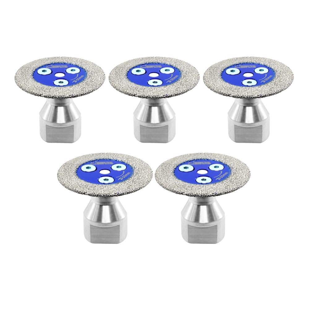 SHDIATOOL Mini Diamond Saw Blades M14 Thread Cutting Disc for Marble Granite Stone Concrete Masonry 5pcs 50mm