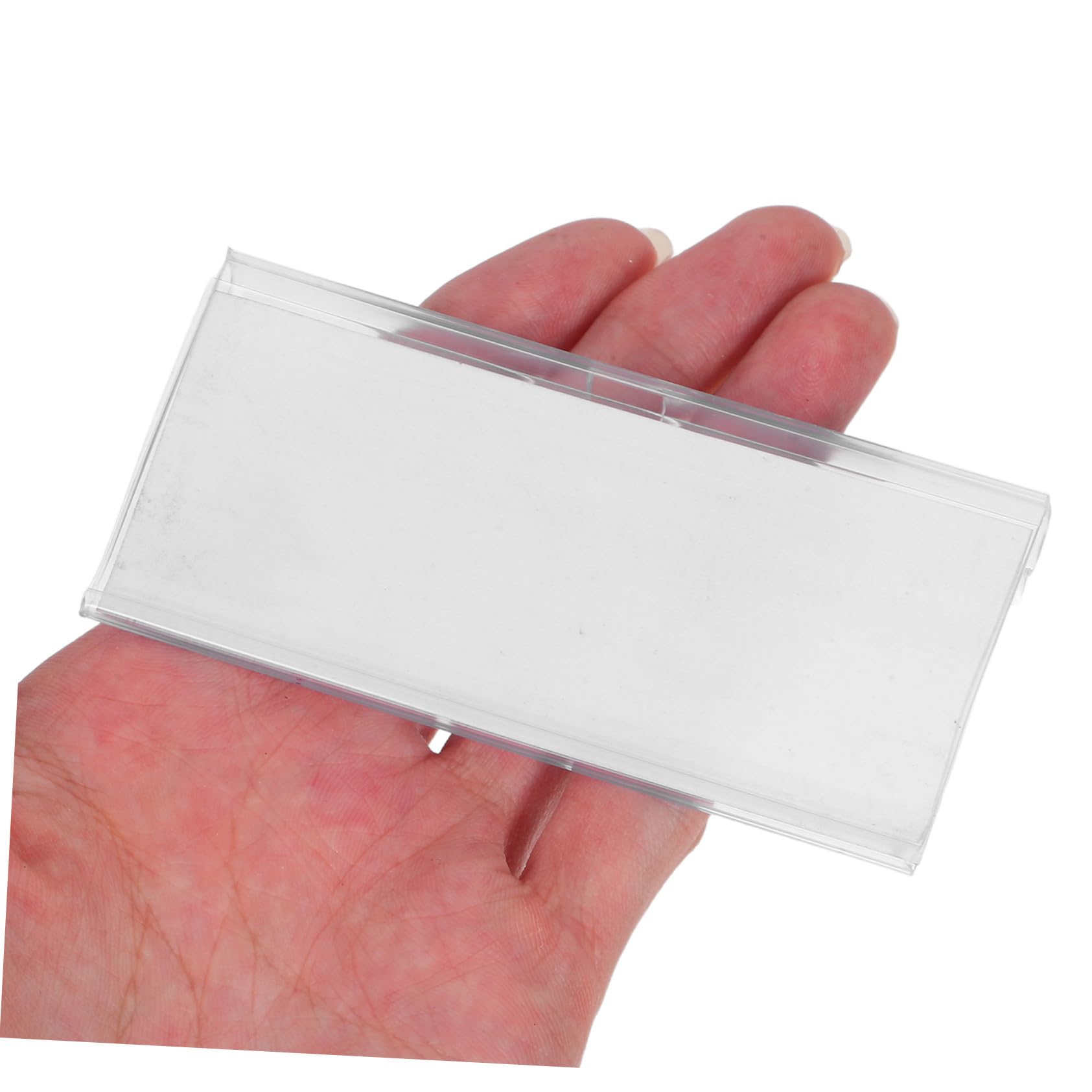 Porta Etichette per Scaffali 100 Set Plastico e Carta, Bordo Liscio