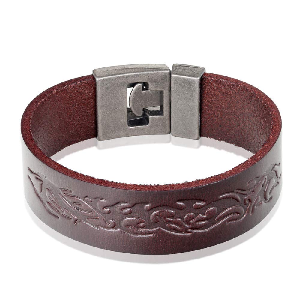 JOOKEELMen Bracelet Ladies Leather Bracelet Men Section Wide Ladies Bracelet