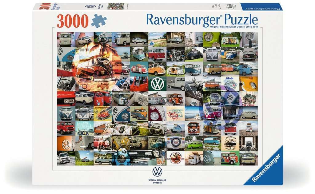 Ravensburger 99 Volkswagen VW Campervan Moments 3000 Piece Jigsaw Puzzle for Adults & Kids Age 12 Up