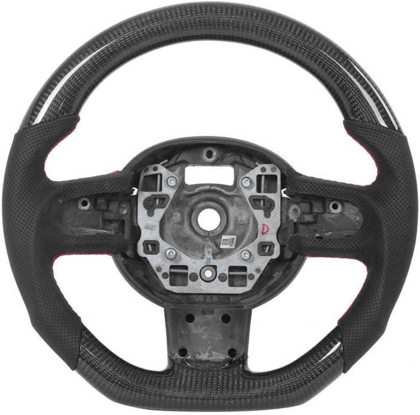 LESANGBAIHUODIAN Custom Carbon Fiber Steering Wheel Nappa Perforat