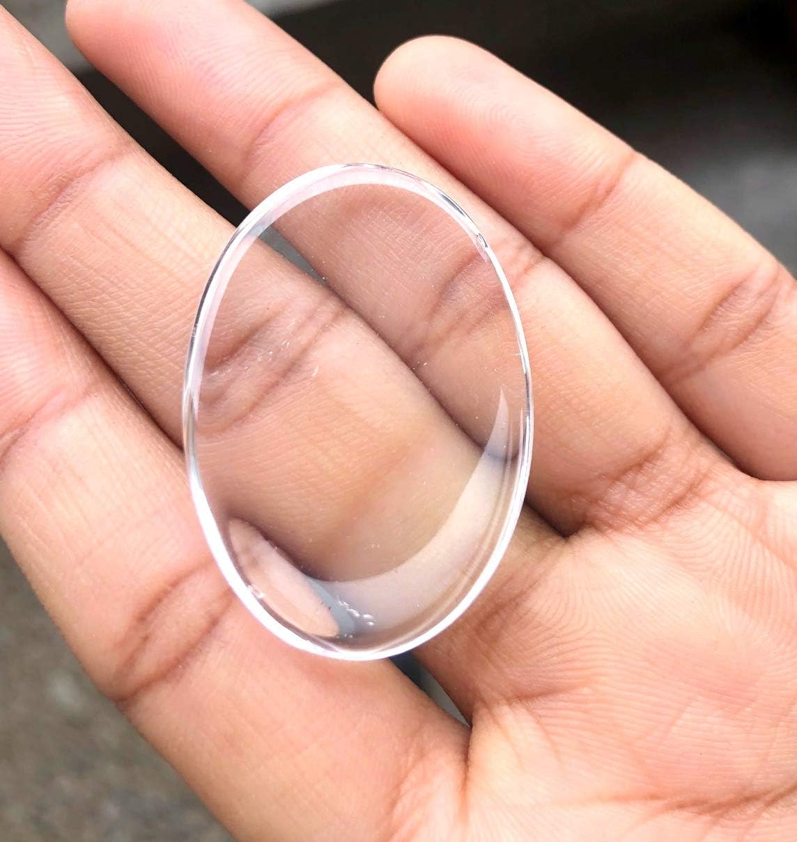 crystalmiracle CLEAR QUARTZ POCKET STONE CABOCHON CRYSTAL HEALING GIFT REIKI WELLNESS PEACE PALM STONE MEDITATION GEMSTONE HANDCRAFTED