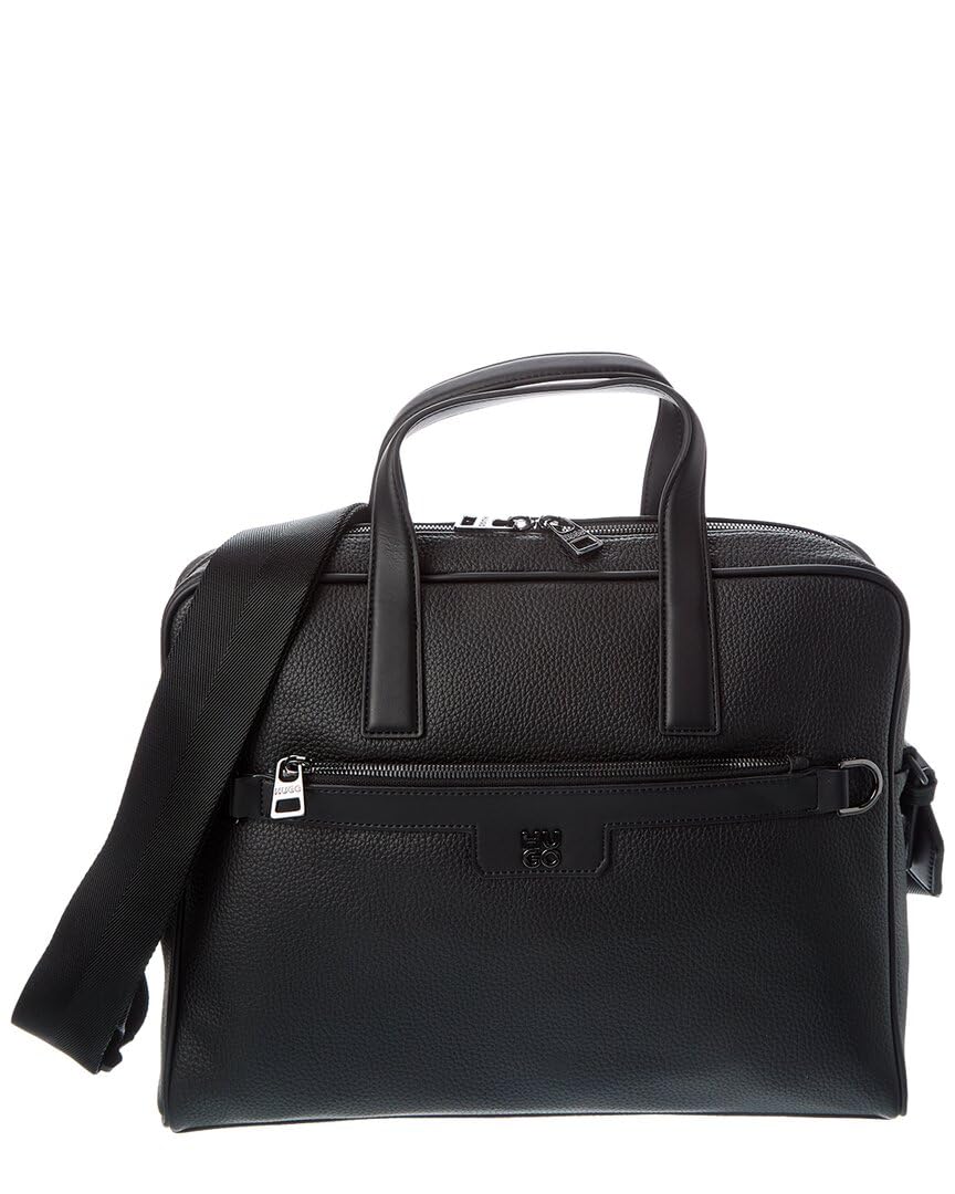 Men's Stacked Logo Leather Briefcase-image-43