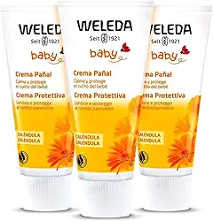 Kit 3 Creme para Assadura de Bebê Calêndula Baby Weleda 30ml Previne e Trata Assaduras, Uso Diário desde o 1º Dia de Vida