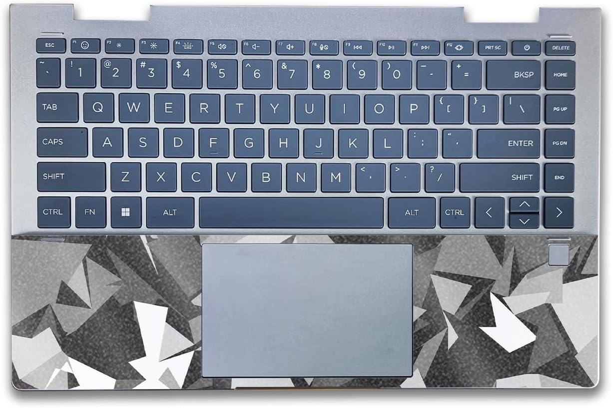 Glossy Glitter Laptop Skin Compatible with HP Envy x360 14” (2023) - Mono Camo - Premium 3M Vinyl Protective Wrap Decal Cover - Easy to Apply | Crafted in The USA by MightySkins