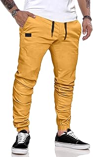 Sponsored You’re seeing this ad based on the product’s relevance to your search query.Learn more about this advertisement JMIERR Men's Chino Cargo Trousers Jogging Bottoms Men's Cotton Sports Trousers Casual Leisure Trousers Elastic Waist with Drawstring Sweatpants Men with Pockets