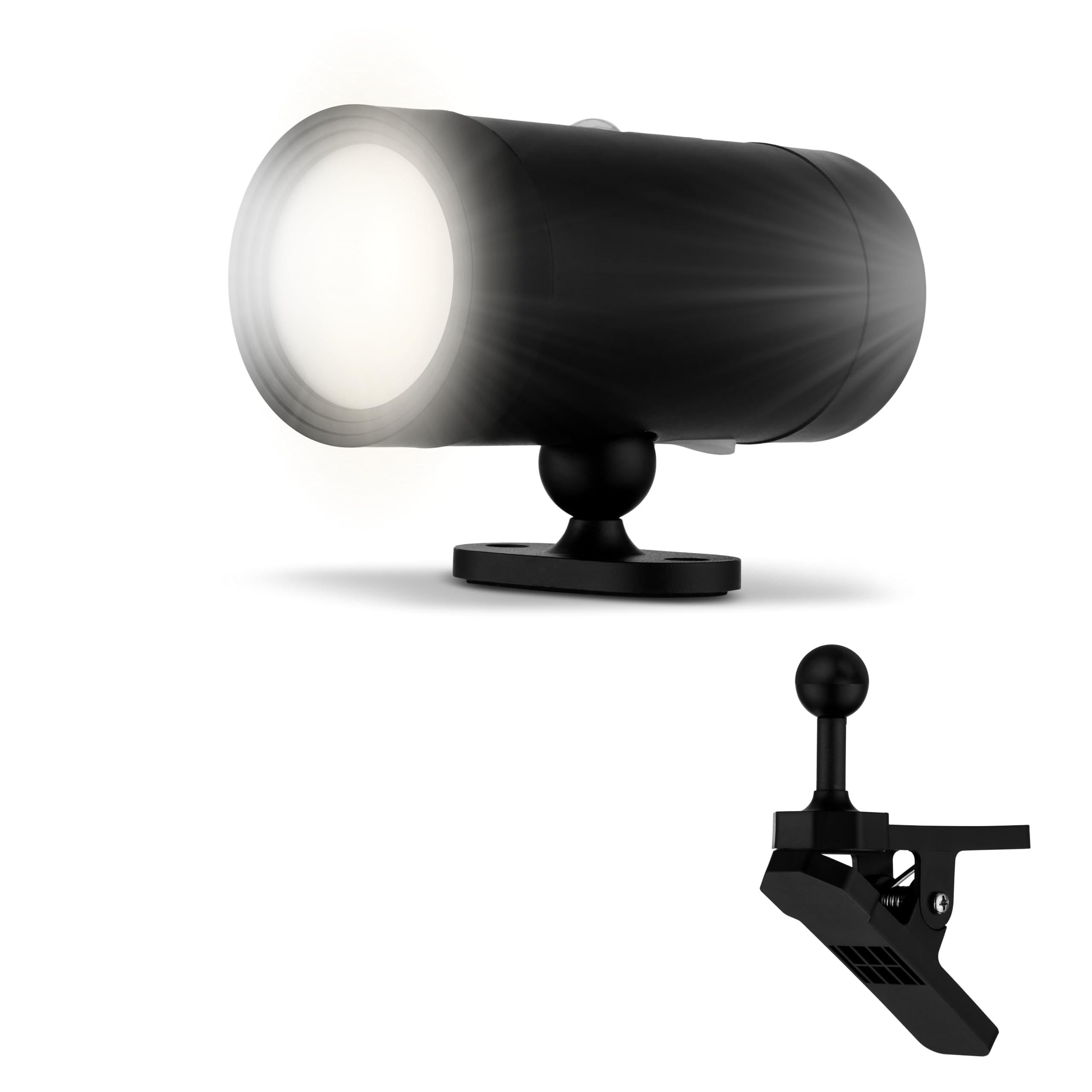 REV Akku Wandleuchte mit Bewegungsmelder 2-fach, 360° drehbar, schwarz