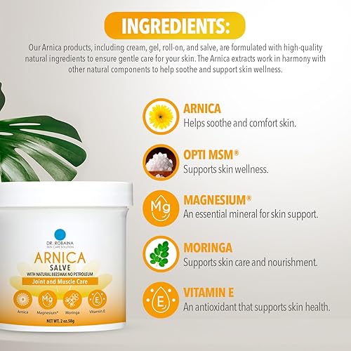 Miniatura 6 de Dr. Robaina Arnica Salve - Bálsamo de absorción rápida para moretones, hinchazón y recuperación muscular  Ungüento natural y no grasoso con extracto