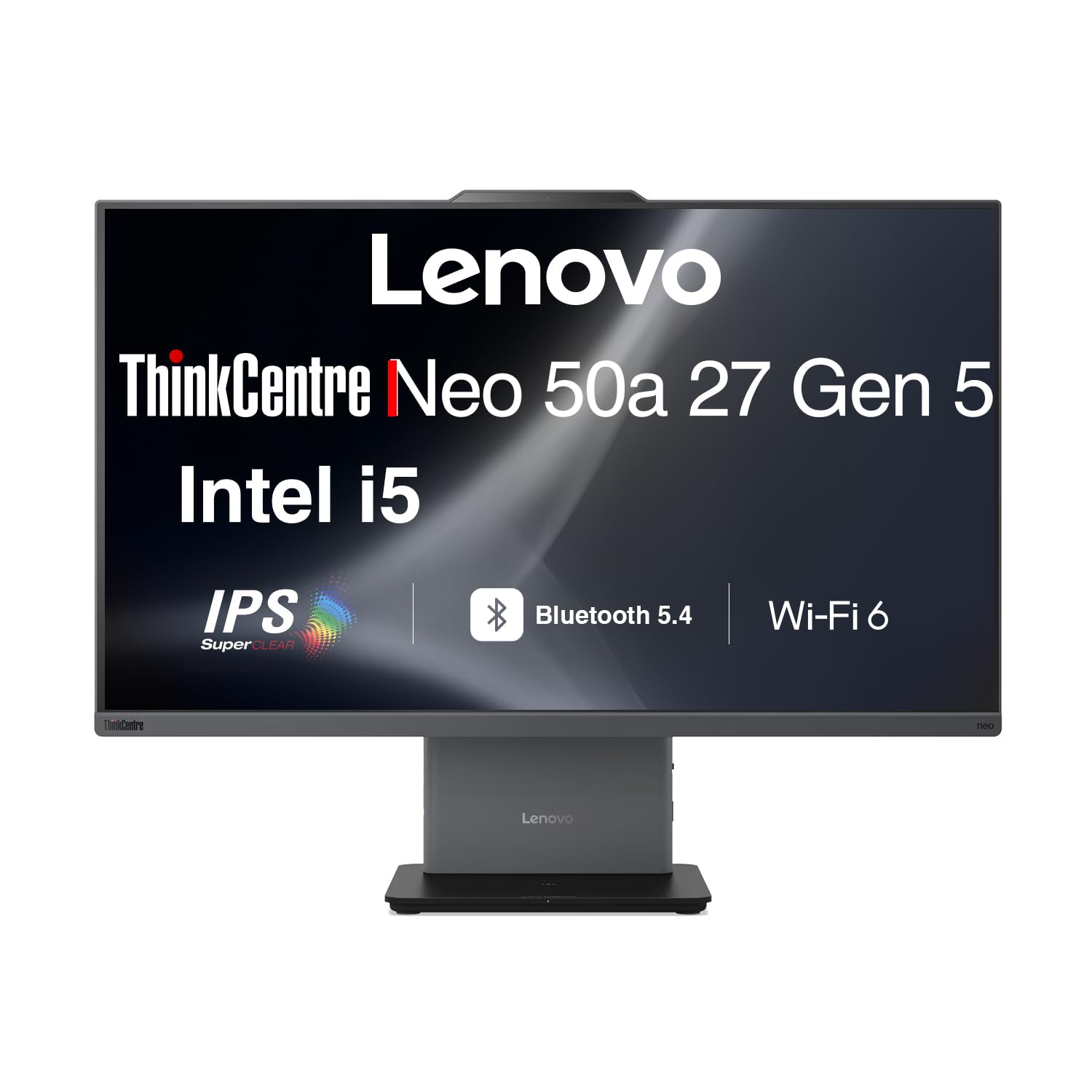 Lenovo ThinkCentre Neo 50a Business All-in-One 27" IPS FHD Display (Intel i5-13420H, 16GB DDR5, 512GB PCIe SSD, Intel UHD, WiFi 6, Bluetooth 5.4, Webcam, RJ-45, Win 11 Home)