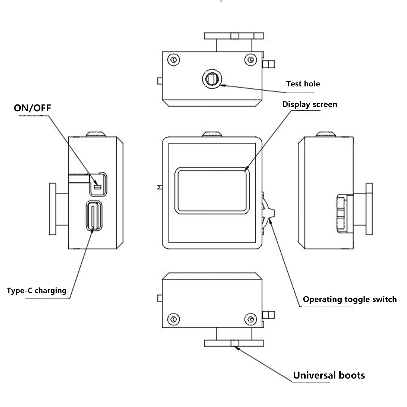 Light Meter for Photography, Camera Photometer ABS Photographic Assembly Upper Reflection Light Meter Cold Hot Shoe Fixed Camera Light Meter