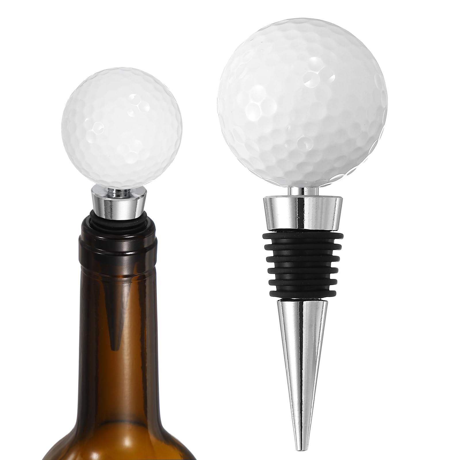 Tapones de vino de pelota de golf decorativos, el regalo ideal para botellas de champán
