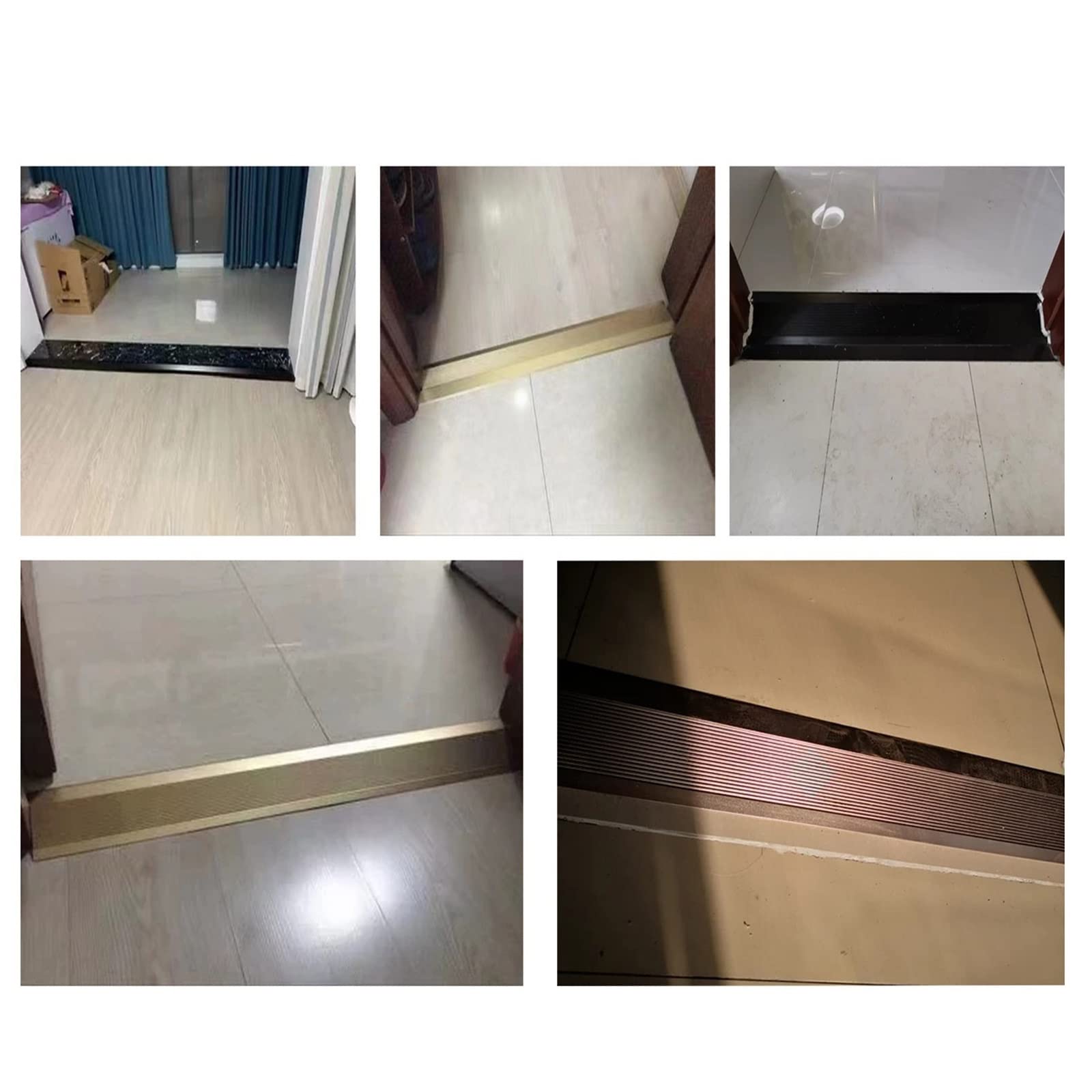 Aluminiowa listwa przejściowa do podłogi, antypoślizgowa listwa wykończeniowa do laminatu i płytek