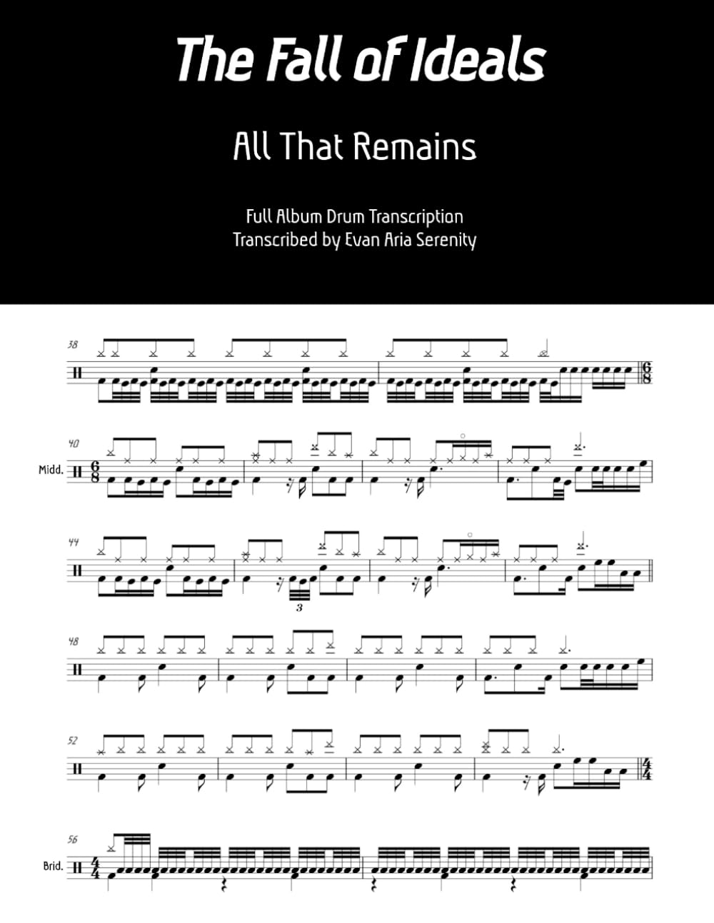 The Fall of Ideals drum transcription notez les rythmes complexes All That Remains