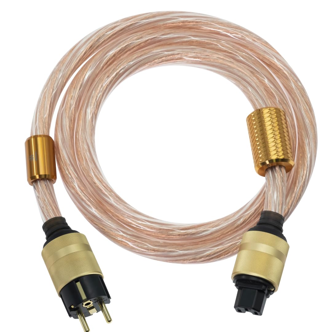 iFi - Quasar - Cable de alimentación equilibrado geométricamente | Reducción de ruido del sistema | Cobre puro | Polímero resistente a los impactos | Conectores chapados en oro | Apantallado EMI/RFI