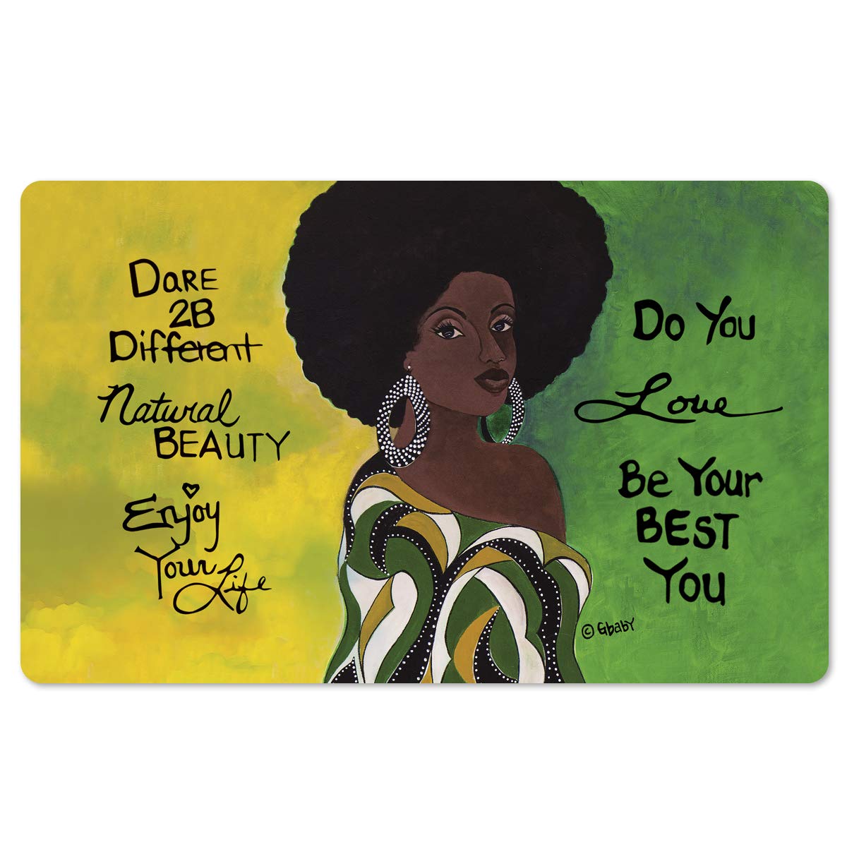 Shades of Color African American Interior Floor Mats, 29.5 x 17.7 Inches, Dare 2 Be Different (IFM122)