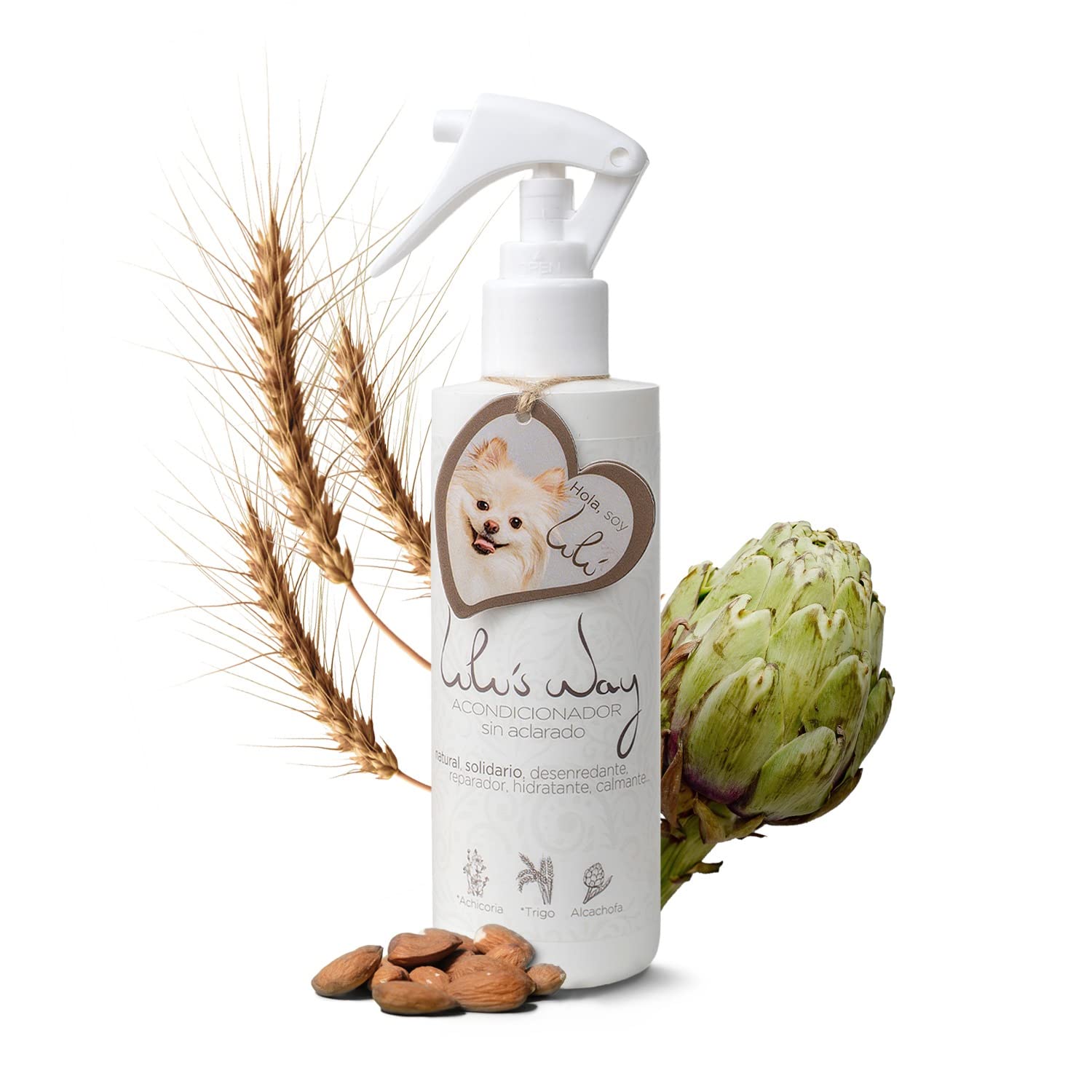 Lulu’s Way Acondicionador para Perros - Sin Aclarado - Natural - Desenreda Pelo Largo, Corto y Rizado - Piel Sensible Dermatitis - Hidrata, Suaviza y Mejora el Pelaje - para Todas Las Razas