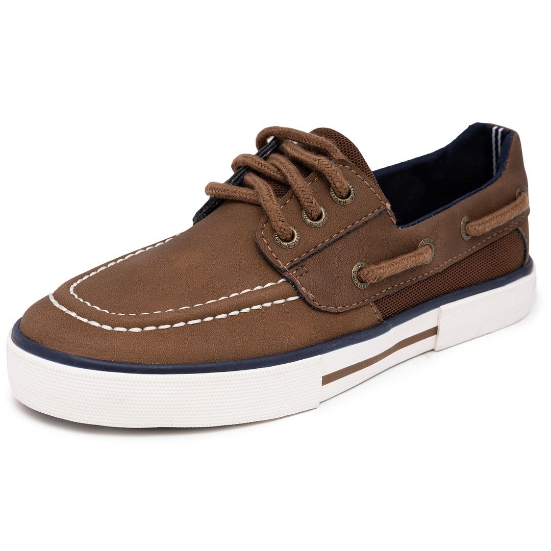 Chaussures Bateau Enfant Nautica – Gris Foncé, Taille 3 US – Parfaites Pour Un Look Décontracté