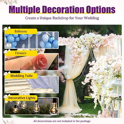 CNCEST Backdrop Stand Kit with Steel Base,10ft x 10ft/10ft x 20ft Heavy Duty Wedding Background Support System,Backdrop Stand for Wedding,Party,Event,Photography,Exhibition Decoration (3*6M/10'x20')