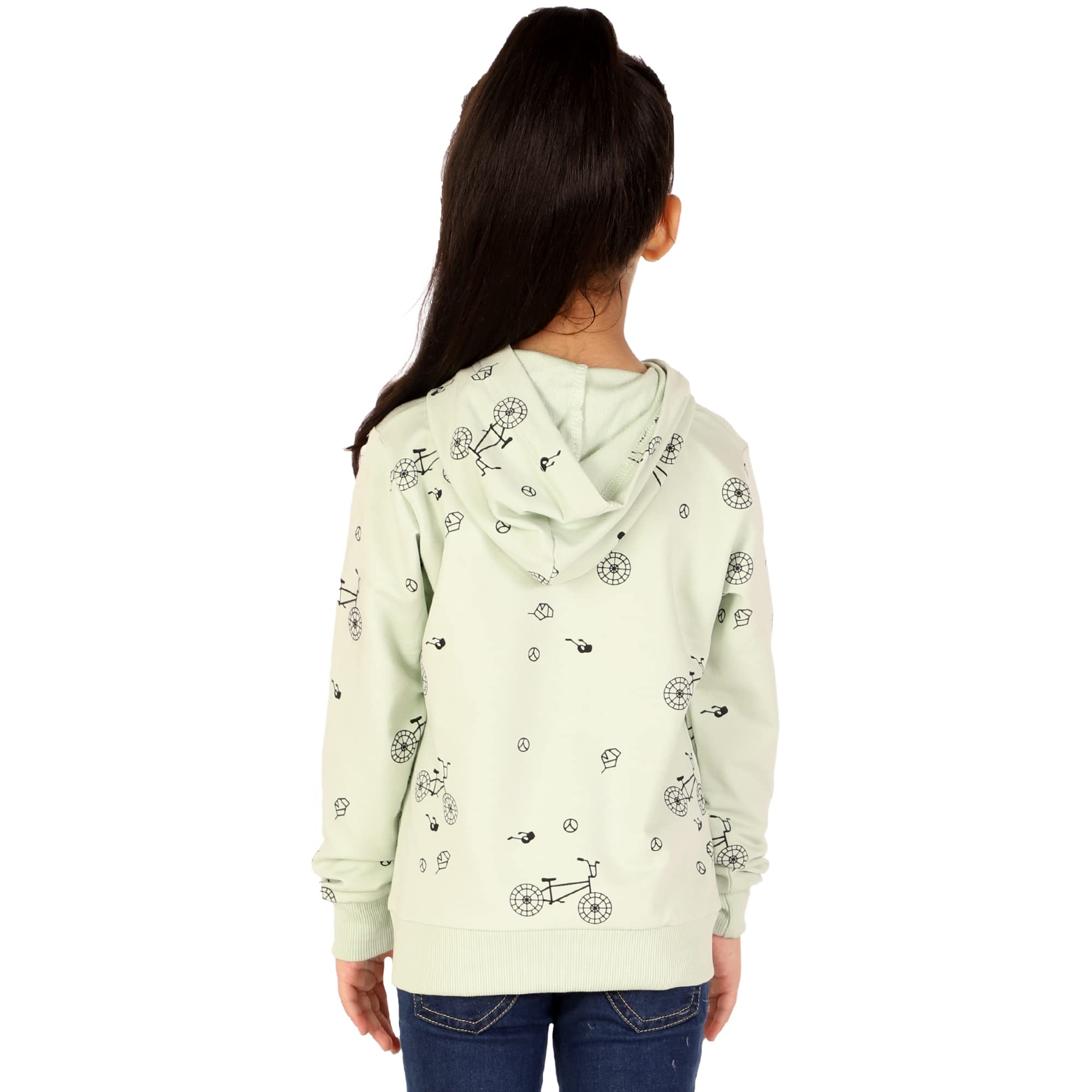 Onpoint Baby Girls Sea Salt Color Cotton Blend Hooded Neck Printed Full Sleeve Sweatshirt Hoodie-18(0 to 12 Month) 4