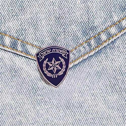 Image of Israel Police Enamel Pin Brooch Cartoon Metal Brooch Pin Badge Lapel Pins Fashion Jewellery Gifts for Clothes Bags Hat Denim Jewelry Accessories