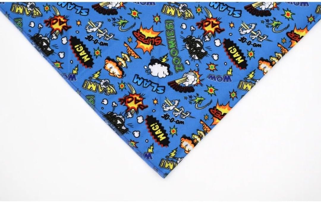 Generic Comic Cooling Bandana, Paw Print Bandana Cooling Neck Wrap for Dogs, Cats and Small Pets, Handmade & Handcrafted, Machine Washable