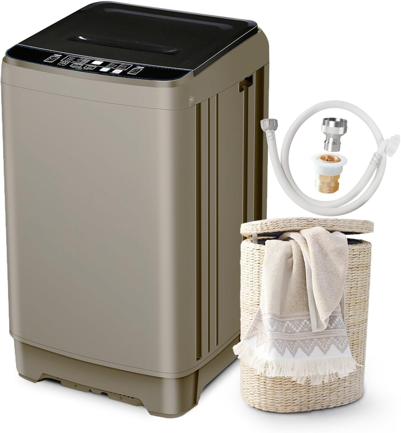 Portable Washing Machine Full Automatic 17.7lbs Small Washing Machine