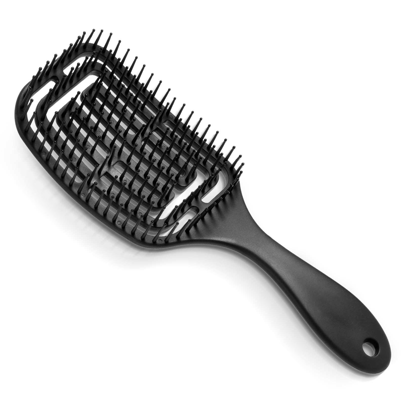 Brencco Detangle Hair Brush, Hairbrush Professional Curved Ventilation, Hair Brush for Straight Curly & Wet Hair