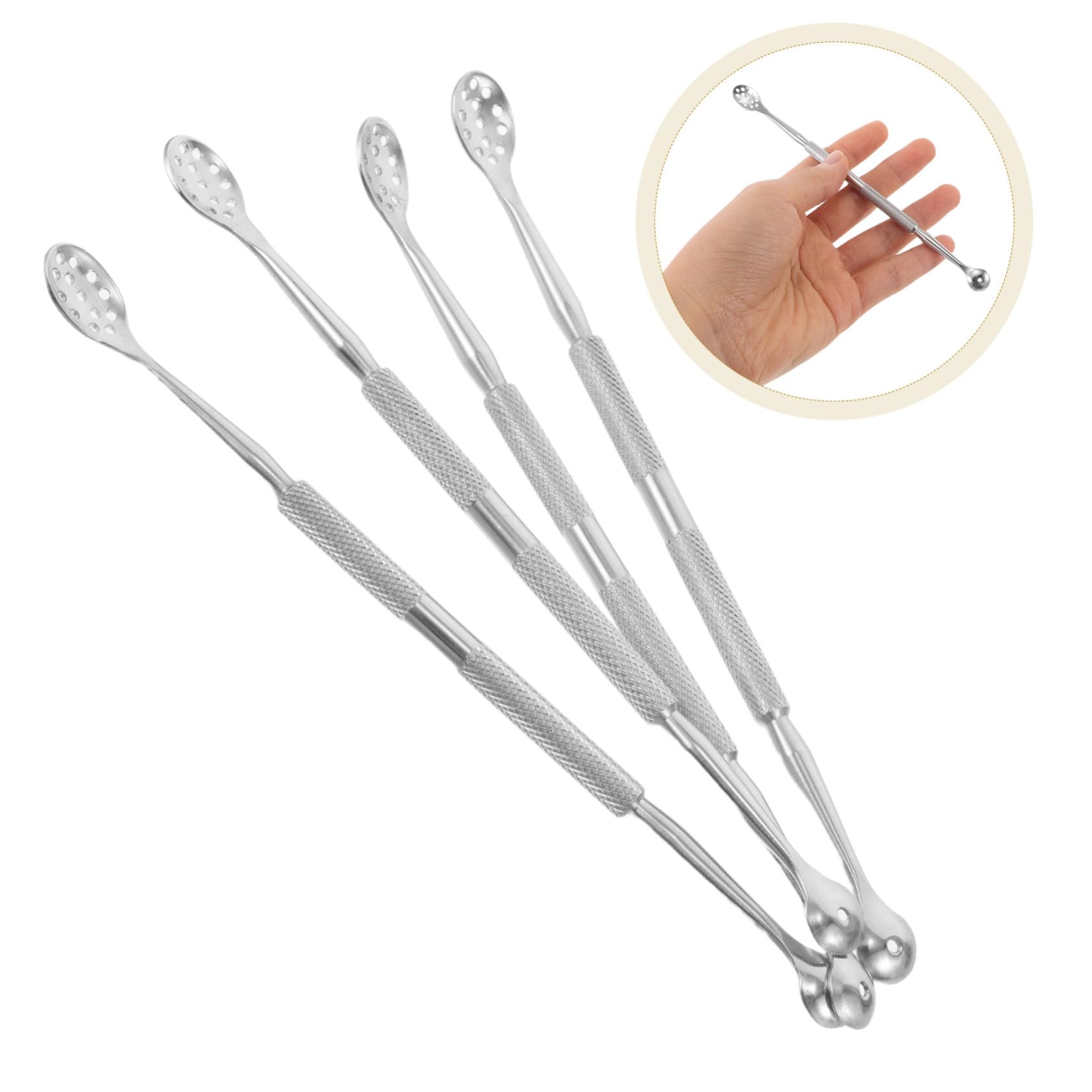 20 Pezzi Strumenti per Cuticole in Acciaio Inossidabile Doppia Punta per Rimozione Morta Trimmer e Pulitore per Unghie Manicure e Pedicure